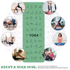 For Beginner: 6mm Yoga Mat, Asana Chart, Alignment, Motto, TPE Non-slip (FREE GIFT: bag and strap for mat)