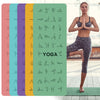 For Beginner: 6mm Yoga Mat, Asana Chart, Alignment, Motto, TPE Non-slip (FREE GIFT: bag and strap for mat)
